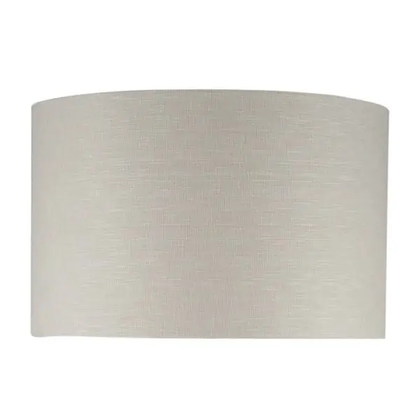 Lino Grey Self Lined Linen Drum Shades, 50cm