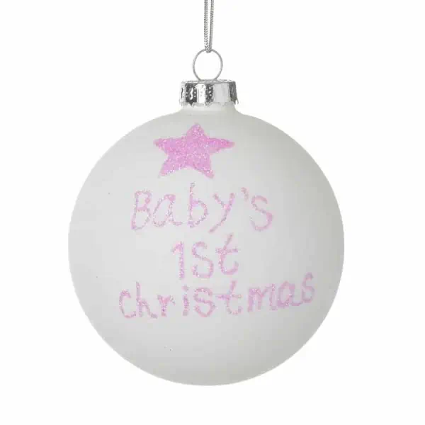 Baby Girl's 1st Christmas Bauble