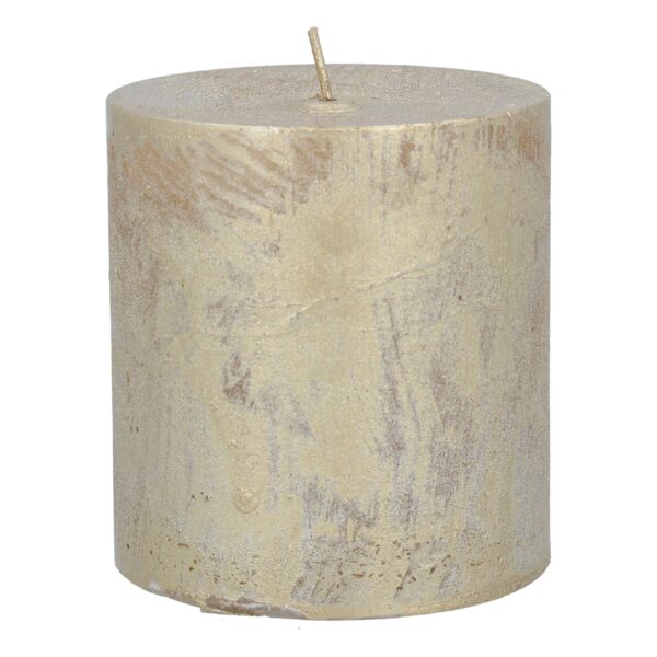 Gisela Graham, Pillar Candle - Gold (10cm)