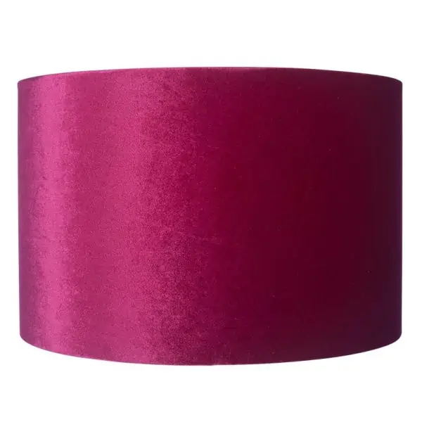 Bow Raspberry Velvet Cylinder Shades, 35cm