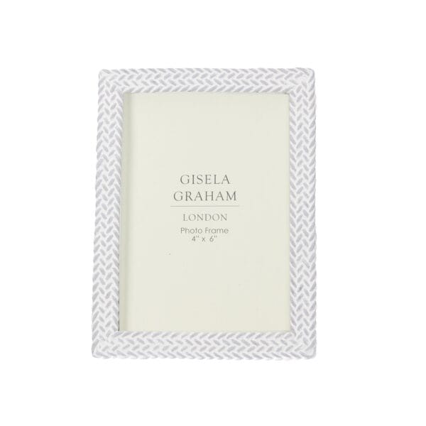 Gisela Graham, Grey / White Weave Effect Photo Frame (4x6) - Jaro Design Studio - 1