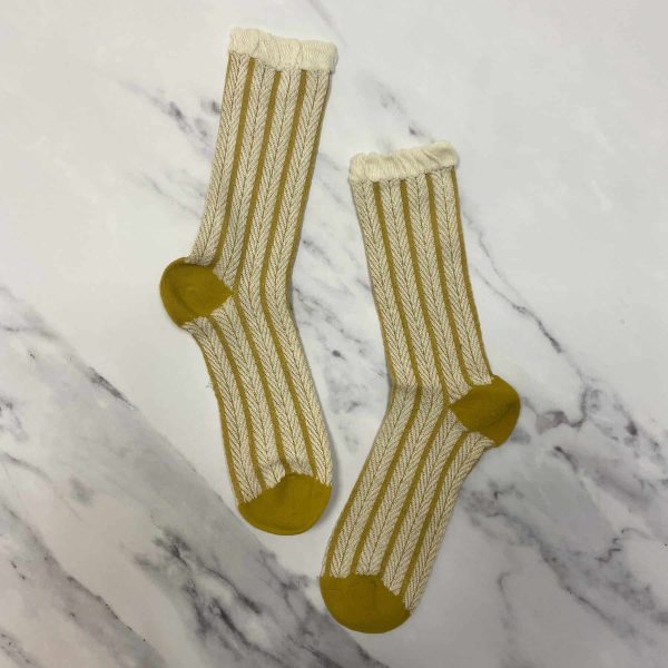 Trellis Socks, Ochre - Jaro - Jaro Design Studio - 1