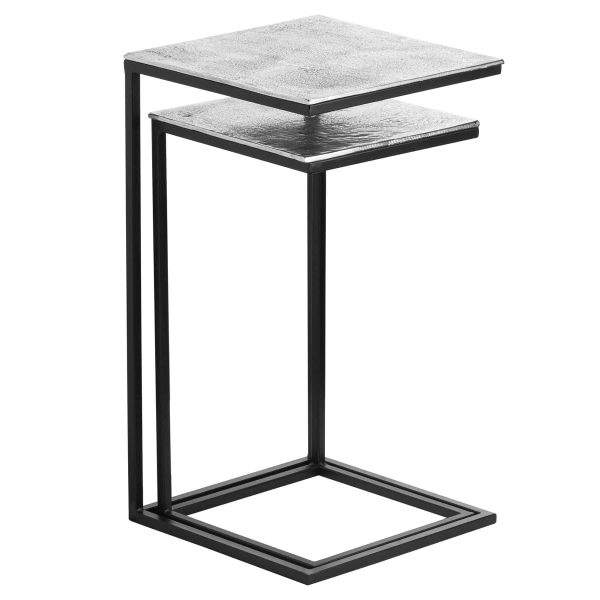 Farrah Collection Silver Set of Two Sofa Tables by Hill Interior - Jaro Design Studio - 1