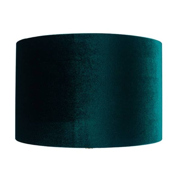 Bow Forest Green Velvet Cylinder Shade, 30cm - Jaro - Jaro Design Studio - 1