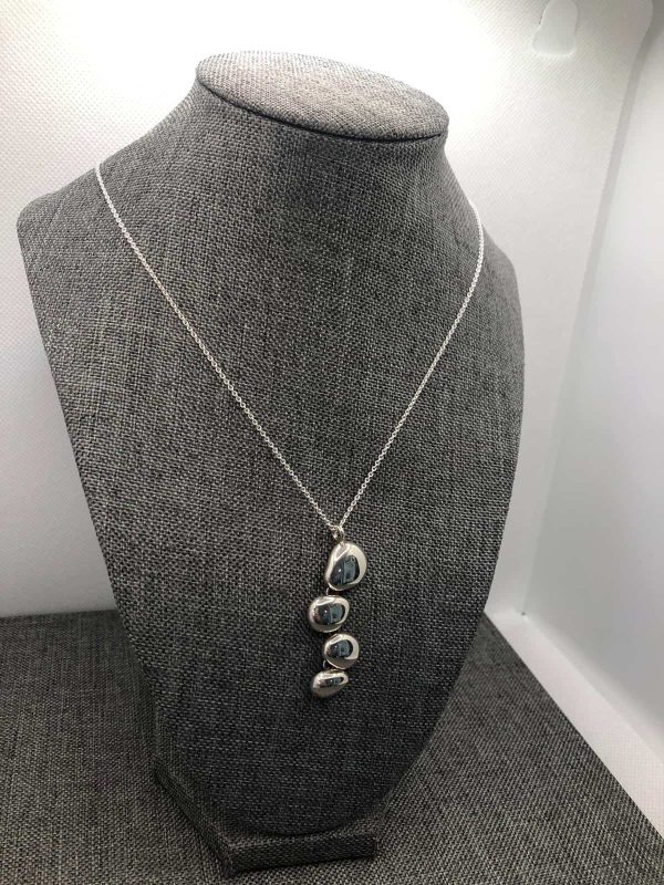 Stepping Stones Polished Pendant, Stirling Silver by Chris Lewis - Jaro Design Studio - 1