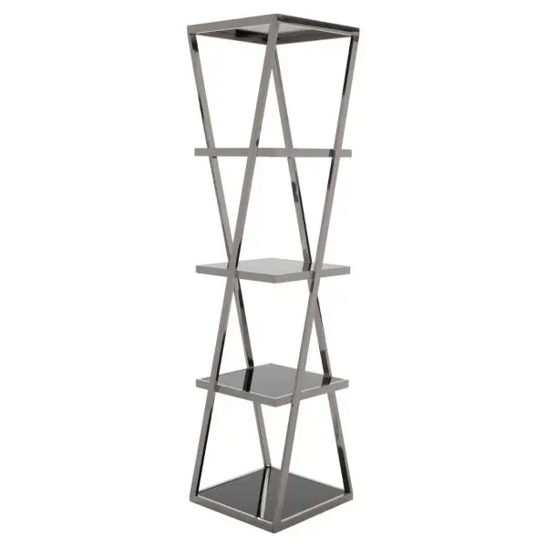 Ackley Chrome Finish Shelf Unit - Jaro