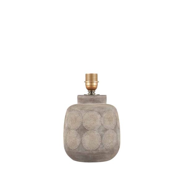 Aztec Matt Grey Stoneware Table Lamp, Base Only - Jaro - Jaro Design Studio - 1