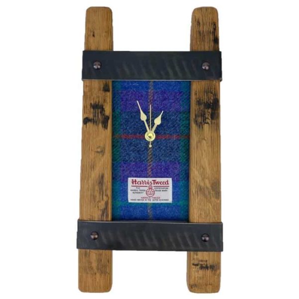 Harris Tweed Twin Stave Wall Clock - Jaro - Jaro Design Studio - 1