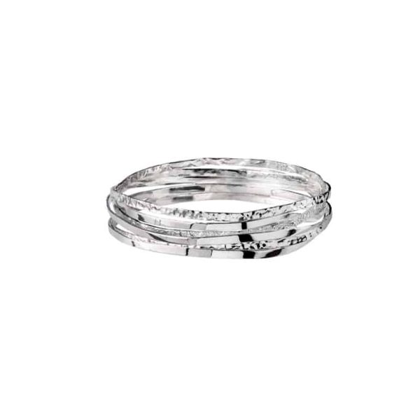 Curved Line Bangle, Sterling Silver By Chris Lewis - Jaro Design Studio - 1