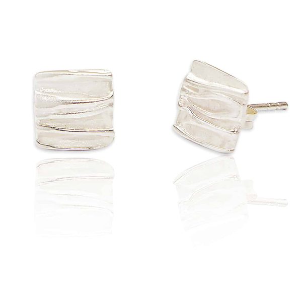 Spoke 925, Ailish Square Stud Earrings - Jaro - Jaro Design Studio - 1