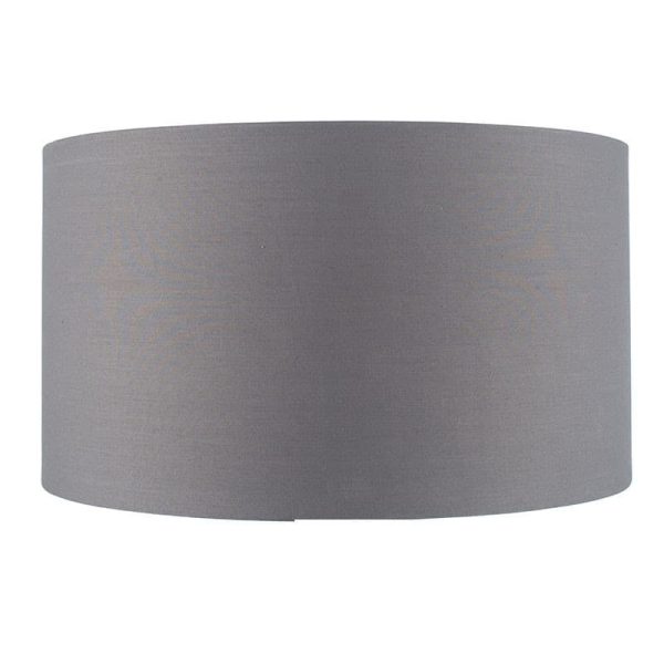 Harry Steel Grey Poly Cotton Cylinder Shade, 40cm - Jaro - Jaro Design Studio - 1