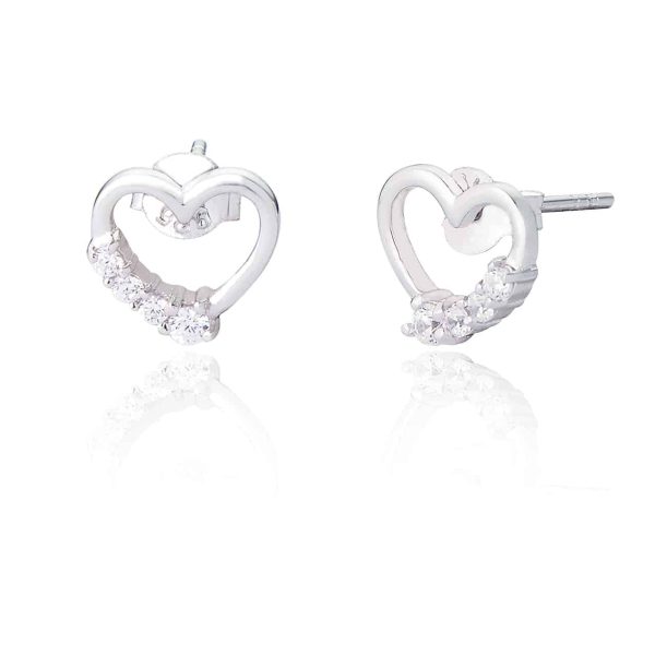 Spoke 925, Ettie Heart Stud Earrings - Jaro - Jaro Design Studio - 1