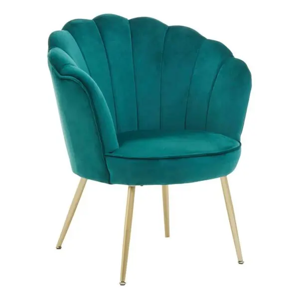 Ovala Scalloped Chair, Emerald Green - Jaro