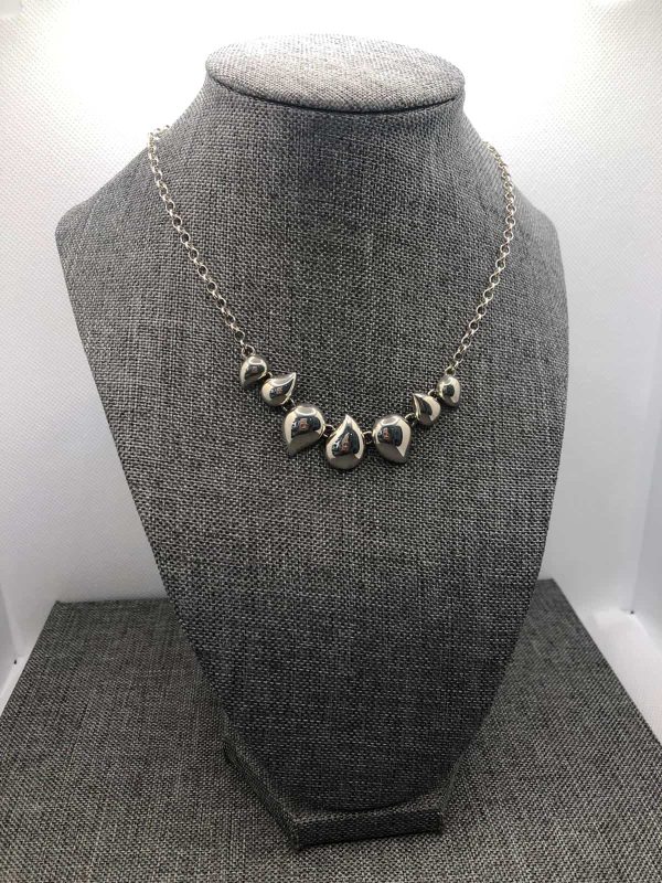 Flame Tear Polish Necklace, Sterling Silver by Chris Lewis - Jaro Design Studio - 1
