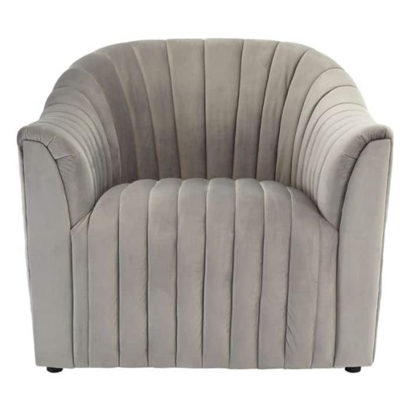 Opel Velvet Armchair, Grey - Jaro - Jaro Design Studio - 1