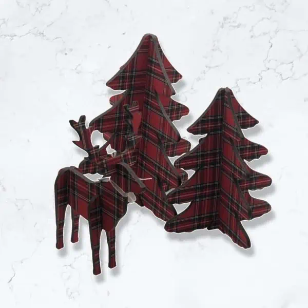 Standing 3-D Tartan Trees