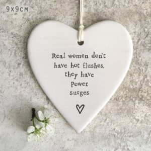 East Of India, Porcelain Round Heart - Real Women Hot Flushes