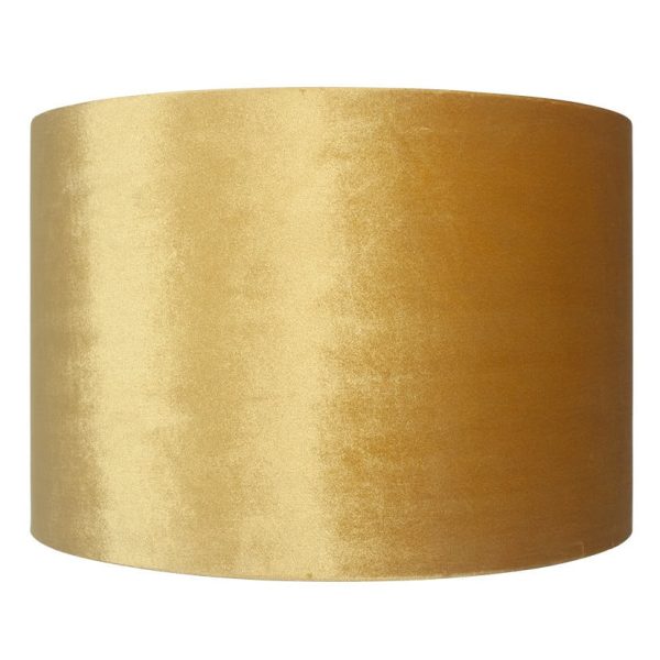 Bow Mustard Velvet Cylinder Shade, 40cm - Jaro - Jaro Design Studio - 1