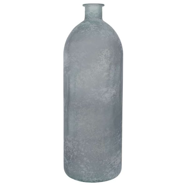 Mottled Grey Recycled Glass Escavo Bottle, Large - Jaro - Jaro Design Studio - 1