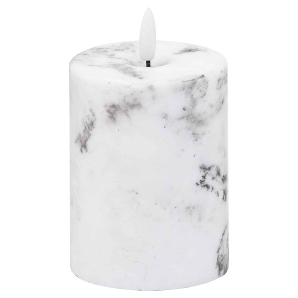 Luxe Collection, Natural Glow Marble Effect LED Candle, 3x4 - Ja - Jaro Design Studio - 1