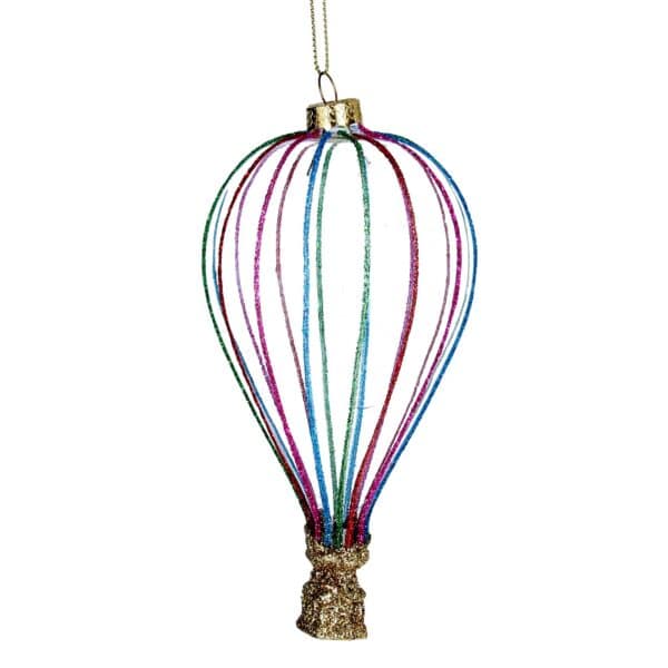 Gisela Graham, Glitter Ribbed Hot Air Balloon - Jaro Design Studio - 1