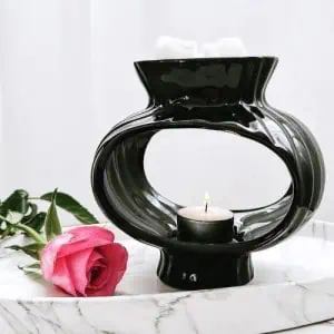 Genova Ceramic Wax Burner - Black