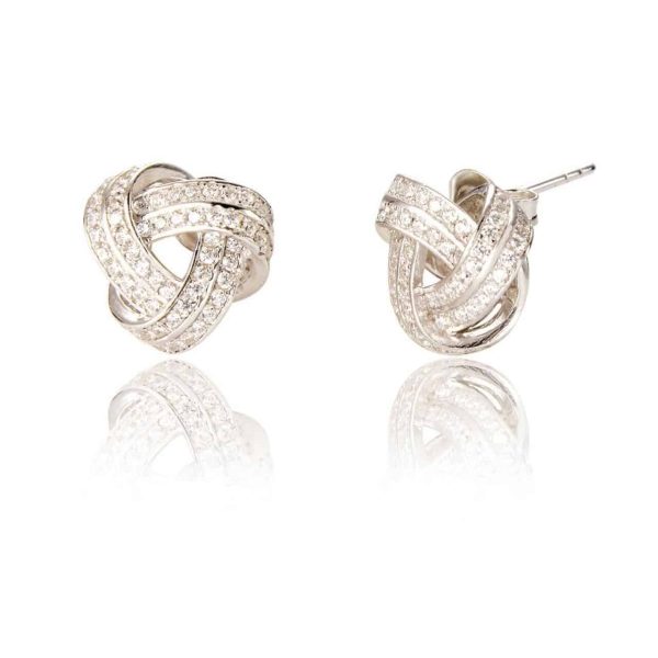 Spoke 925, Eugenie Knot Stud Earrings - Jaro - Jaro Design Studio - 1