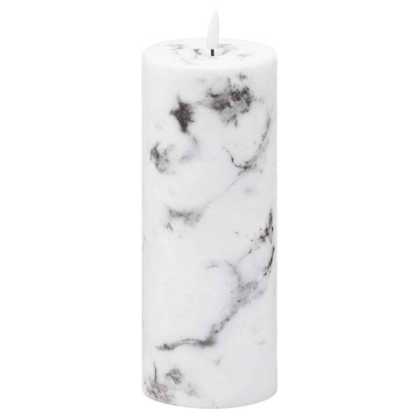 Luxe Collection, Natural Glow Marble Effect LED Candle, 3.5x9 - Jaro Design Studio - 1