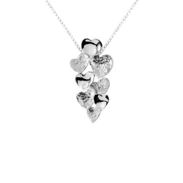 Curved Heart Pendant, Sterling Silver By Chris Lewis - Jaro Design Studio - 1