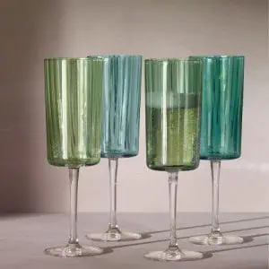 LSA Gems Champagne Glasses – Jade - Image 7