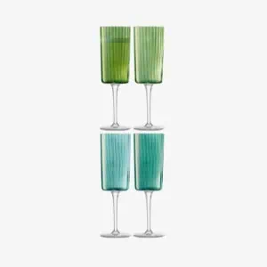 LSA Gems Champagne Glasses – Jade - Image 2