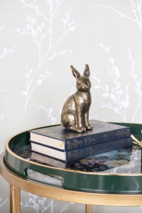 Laura Ashley Antiqued Small Sitting Hare Sculpture - Image 5