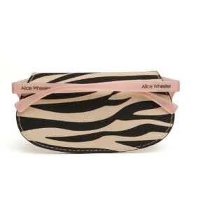 Alice Wheeler Glasses Case - Light Zebra Print - Image 3