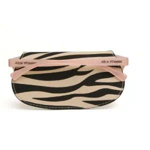 Alice Wheeler Glasses Case - Light Zebra Print - Image 3