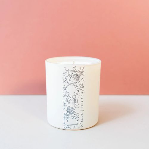 Love Scottish Glass Candle, Black Pomegranate - Jaro Design Studio - 2 Love Scottish Glass Candle, Black Pomegranate - Image 2