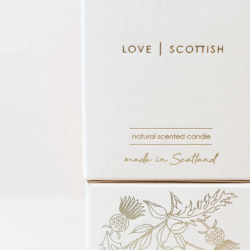 Love Scottish Glass Candle, Black Pomegranate - Jaro Design Studio - 3 Love Scottish Glass Candle, Black Pomegranate - Image 3