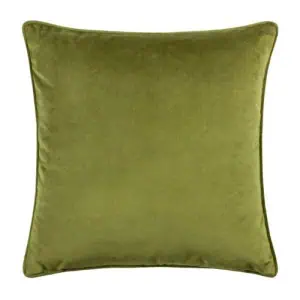 Hoem, Malan Cut Velvet Cushion - Olive - Image 4