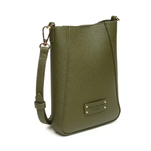 Alice Wheeler Kensington Phone Cross Body Bag - Olive - Jaro Design Studio - 4 Alice Wheeler Kensington Phone Cross Body Bag - Olive - Image 4