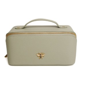The London Train Case Co. Luxury Travel Train Case, Pistachio