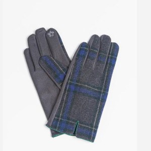 Sarta, Grey / Green and Blue Tartan Gloves