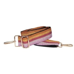 Sarta, Pink / Red Multi Tone Lurex Stripe Bag Strap