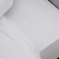 Finest Linen Saville Plain - White Fitted Sheet