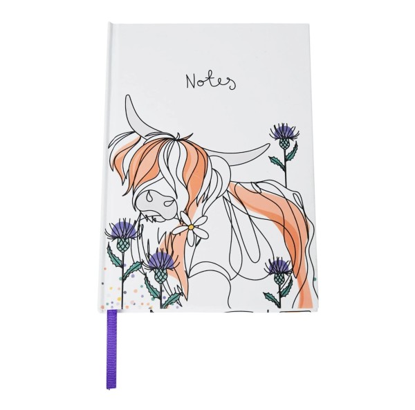 Belly Button Bubble, Highland Cow A5 Notebook