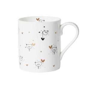 Belly Button Bubble 'Birds and Hearts' China Mug