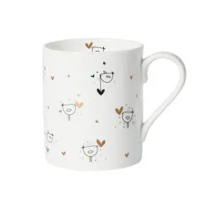 Belly Button Bubble 'Birds and Hearts' China Mug