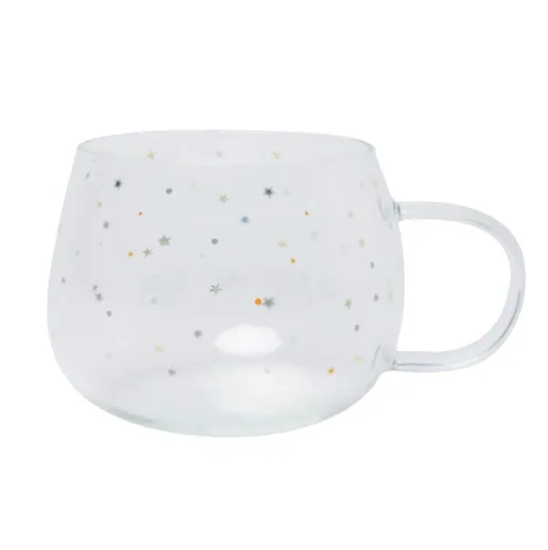 Belly Button Bubble Stars Glass Mug