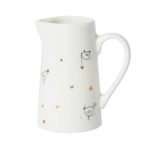 Belly Button Bubble ‘Birds and Hearts’ Small New Bone China Jug - Image 2