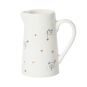 Belly Button Bubble ‘Birds and Hearts’ Small New Bone China Jug
