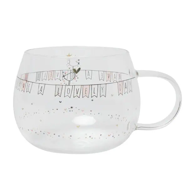 Belly Button Bubble 'Have A Lovely Day' Glass Mug