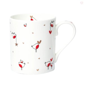 Belly Button Bubble Robin New Bone China Mug